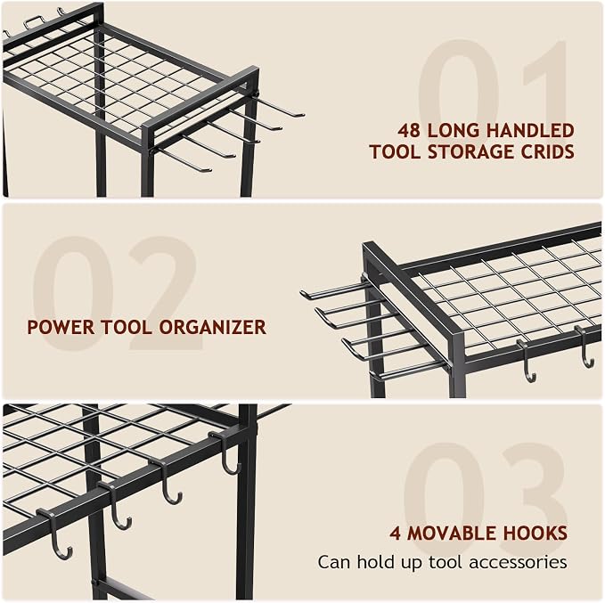 Garden Garage Tool Organizer Yard Tool Organizer - Image 4