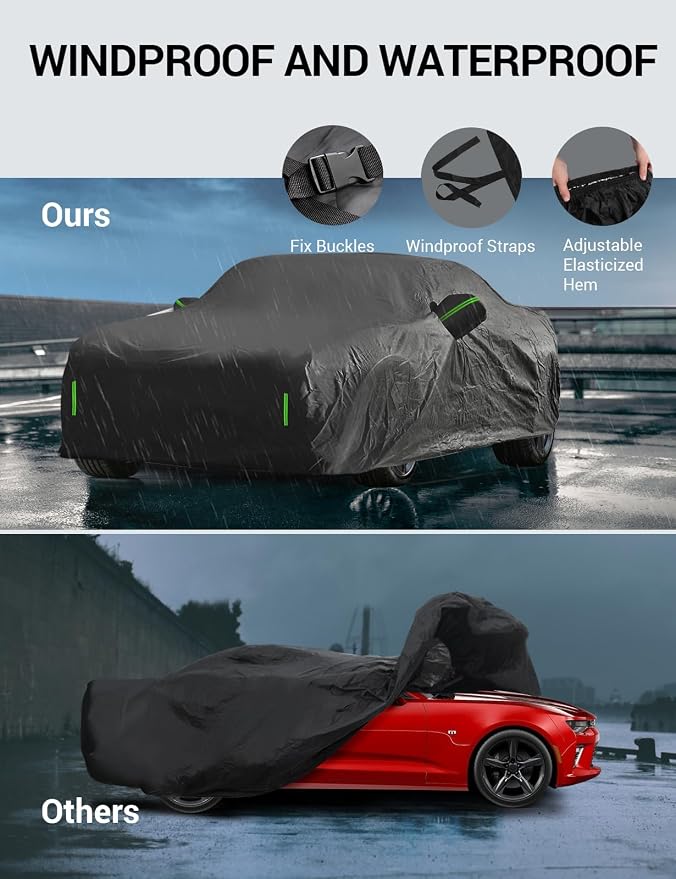 Proadsy 2025 Upgrade Car Cover for Toyota Camry 1996-2024 2025, Waterproof All - Image 5