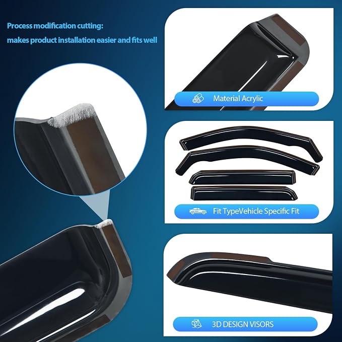 Nilight Window Visor Compatible - Image 2