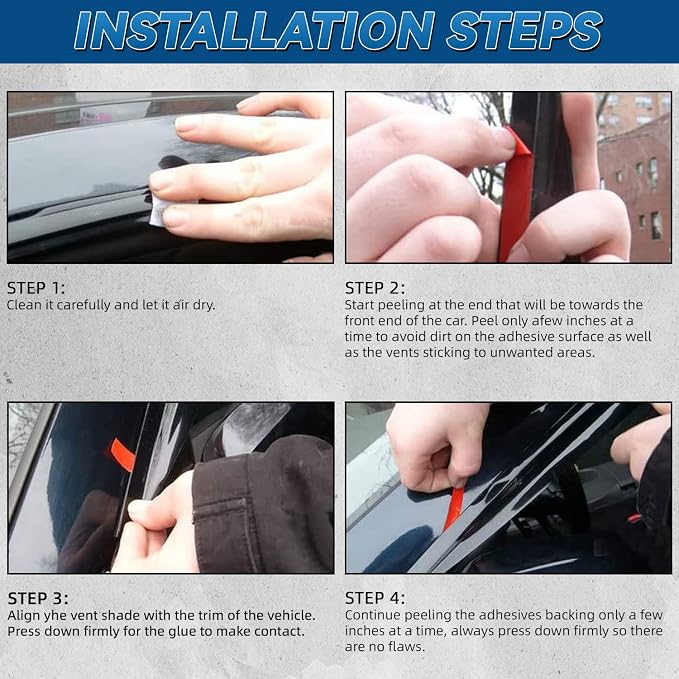 Set of 4 Window Visors Compatible - Image 6
