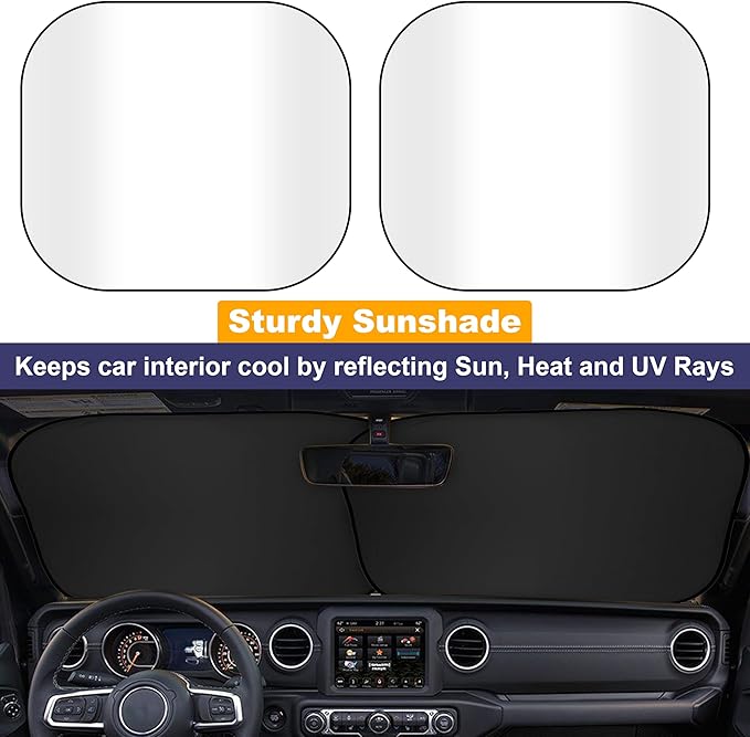 EcoNour 2-Piece Windshield Sun Shade - Image 2