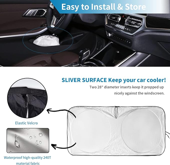 for Ford Transit 2015-2023 2024 2025 2026 Car Windshield Sunshade Sun Shield - Image 4