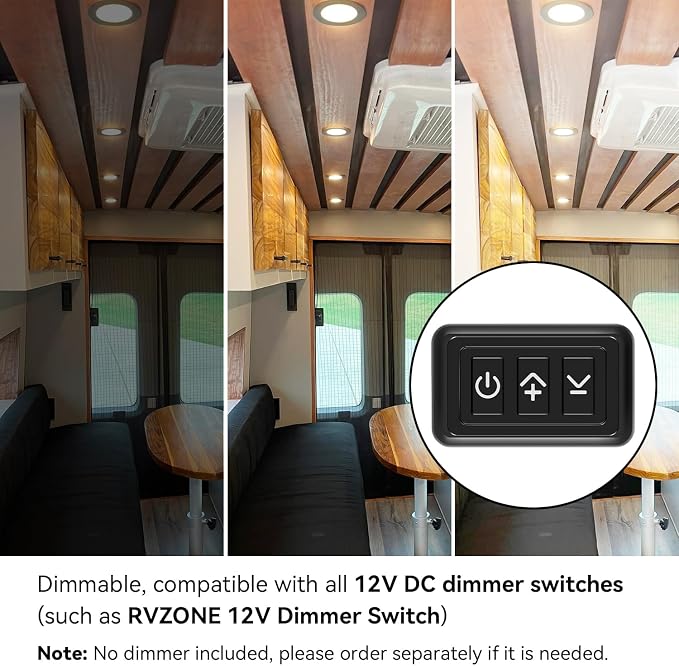 12 Volt LED Puck Light RV Boat Recessed Ceiling Light Super Slim LED Panel Light - Image 4