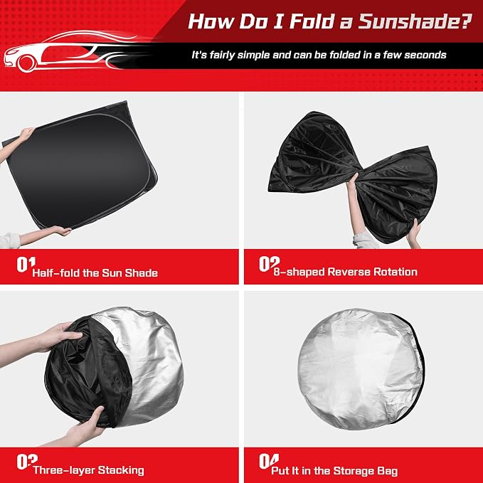 ARISMOTOR Windshield Sun Shade for Honda Civic 11th Gen 2022-2025, Custom Fit - Image 4