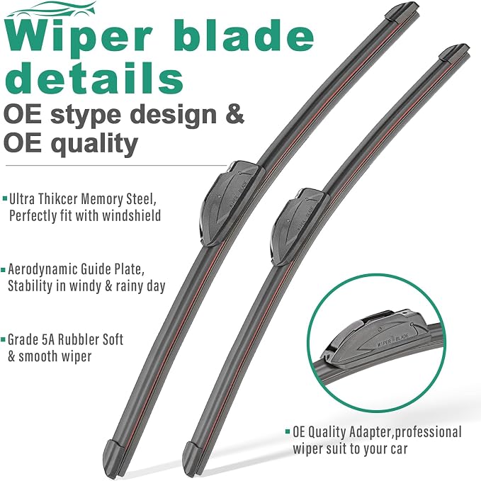 26" 24" 14" Windshield Wiper Blades Replacement - Image 3