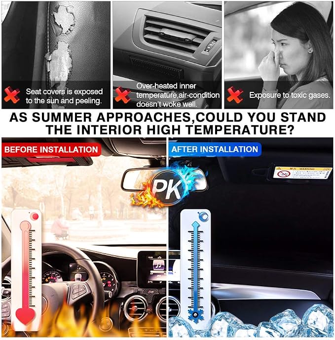 KUST Windshield Sun Shade for 2017-2024 2025 Cadillac XT5 Accessories Window - Image 3