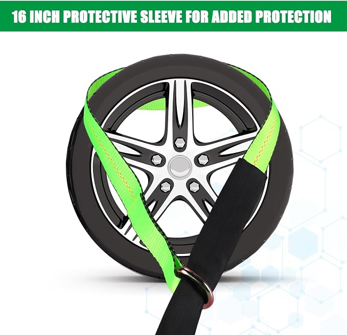 8Pack 2" X 10 ft Tow Truck Straps Lasso Wheel Lift Straps Lasso Tow Strap - Image 3