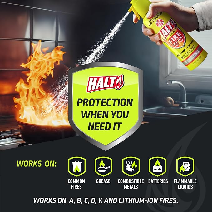 HALT! Fire Fighting Foam Spray – Non-Toxic, PFAS Free, and Find in Emergency – - Image 4