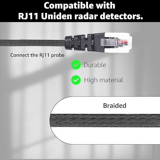 1PC RJ11 Replacement Mirror Wire Power Cord - Image 6