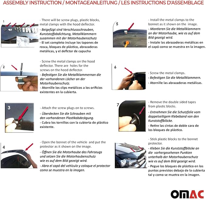 OMAC Front Bug Shield Hood Deflector Bonnet Guard - Image 9