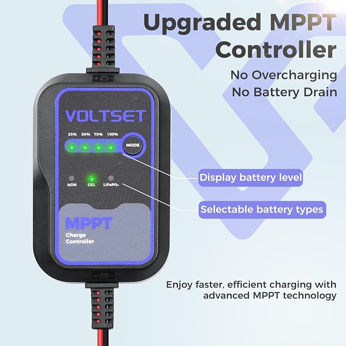 Solar Panel Kit 50W 12V with MPPT Controller, Solar Battery Trickle Charger - Image 2