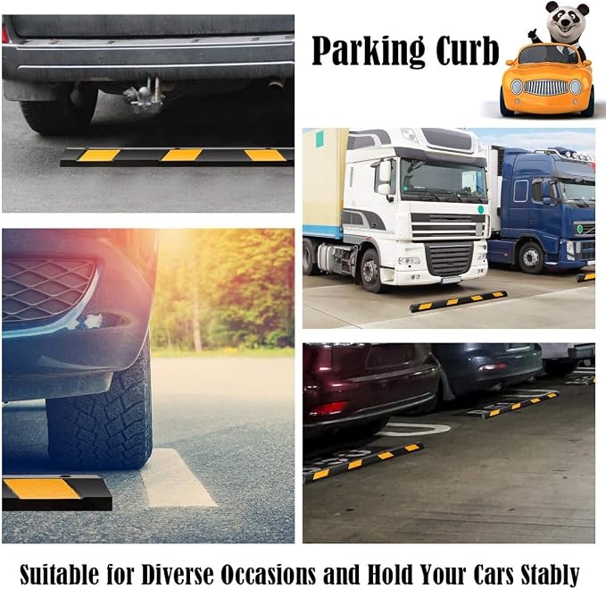 ERGOMASTER Parking Stopper for Garage, 72” Rubber Parking Block - Image 3