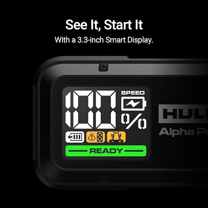 Hulkman Alpha Pro Solid Black, 1750A 59.2Wh Car Jump Starter Portable, - Image 5