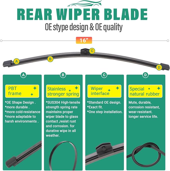 28" 18" 16" Windshield Wiper Blades Replacement - Image 4