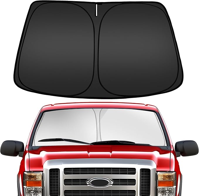ARISMOTOR Windshield Sun Shade for Ford Super Duty F250 F350 F450 F550 2017-2025 by ARISMOTOR