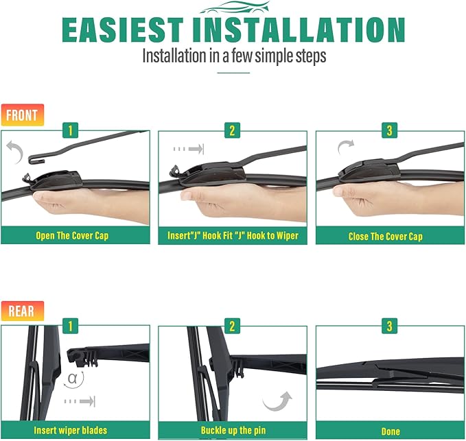 26" 20" 12" Windshield Wiper Blades Replacement - Image 8