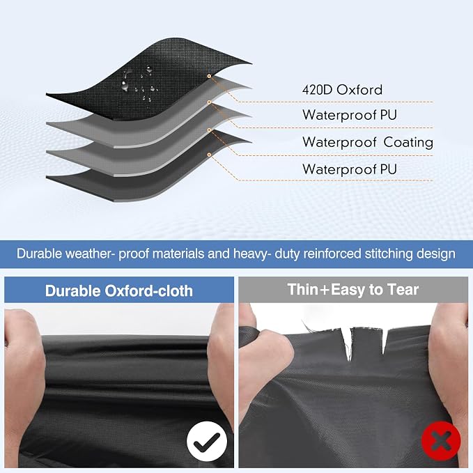 QUNSUNUS Waterproof Car Cover for Oldsmobile 88 1949-1958/1986-1999, Outdoor - Image 3