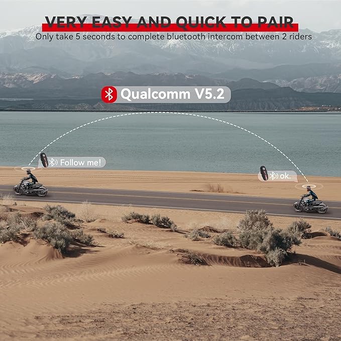 Motorcycle Bluetooth Headset V5.2 - Image 3