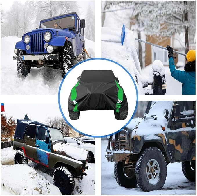 Avecrew for Jeep Wrangler Cover Waterproof 2 Door, All Weather for Jeep Rain - Image 7