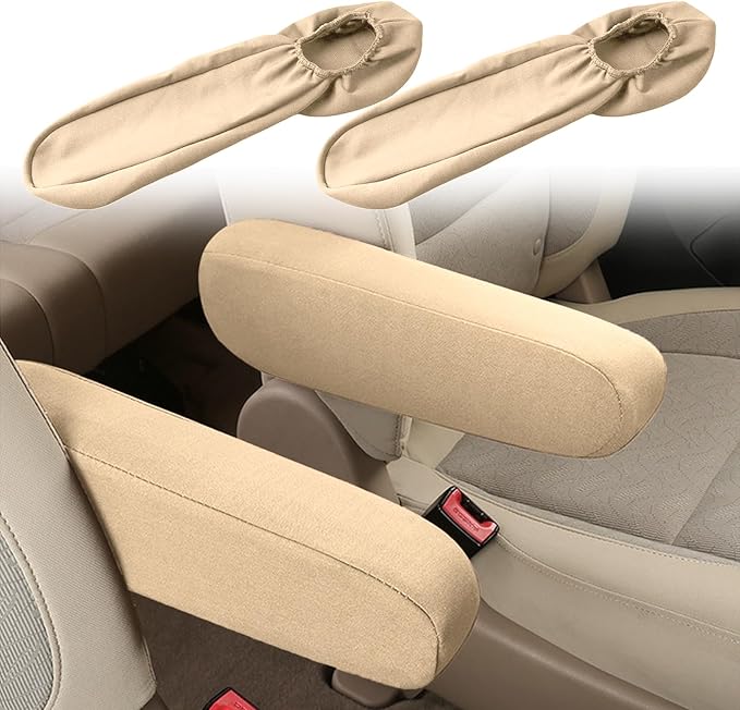 2PC Car Front Seat Armrest Covers, Universal Size Seat Arm Rest Cover, Flat by SmeytaCarAccessoriesSupply