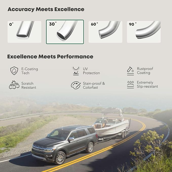 YHTAUTO 5 Inch Running Boards Side Steps Fit 2019-2024 Chevy Silverado & GMC - Image 5