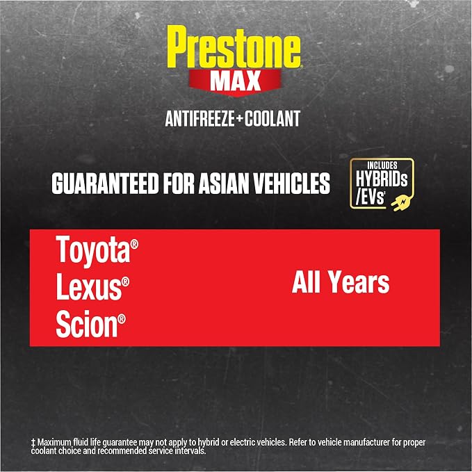 Prestone MAX Asian Red 50/50 Antifreeze Automotive Coolant, Pack of One - Image 4