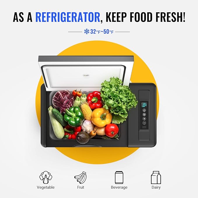 BougeRV 12 Volt Refrigerator 12V Car Fridge 30 Quart Portable Freezer - Image 4