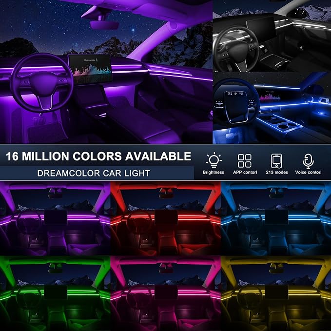 Acrylic Interior Car LED Strip Light - Image 2