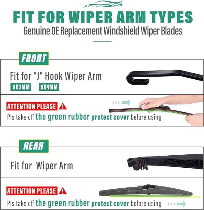 24" 18" 12" Windshield Wiper Blades Replacement - Image 8