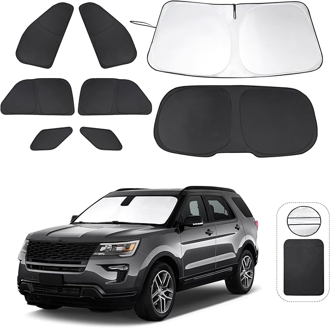 TINGLU Window Shades for Ford Explorer SUV 2011-2019 Accessories Full Windows by TINGLU
