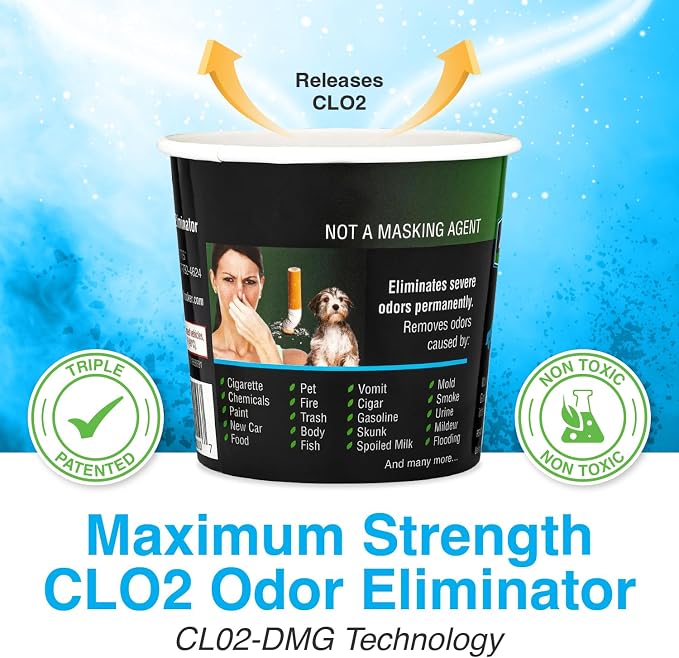 Auto Shocker Strong Car Odor Eliminator, Eco-Friendly Chlorine Dioxide Odor Bomb - Image 4
