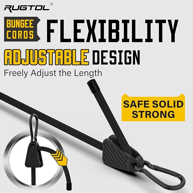 Bungee Cords with Hooks, Upgrade 30pcs Assortment Heavy Duty Outdoor with 24'' - Image 5