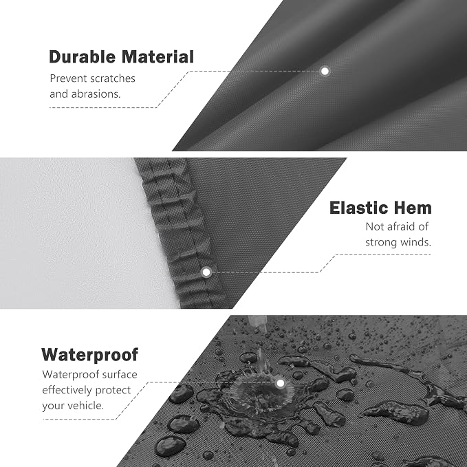MORNYRAY Compatible with Tesla Model Y, Car Cover Outdoor Waterproof Sun Rain - Image 5