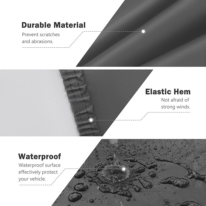MORNYRAY Compatible with Ford F150, Car Cover Outdoor Waterproof Sun Rain Snow - Image 5