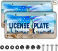 Front License Plate Bracket Multicolor License Plate Frames Beach Ocean by Unknown
