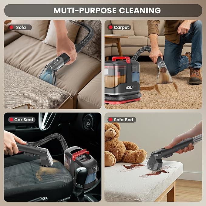 Portable Spot Cleaner Machine for Carpet and Upholstery, 15Kpa Powerful Suction - Image 5