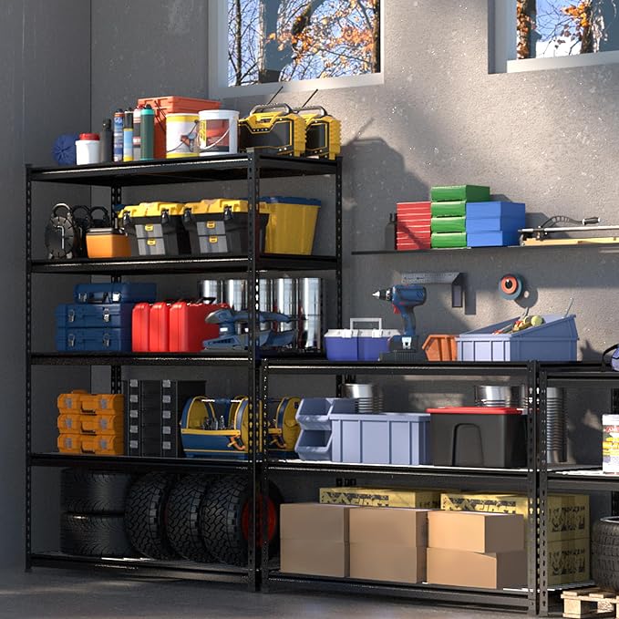 WORKPRO 4000LBS Heavy Duty Shelving, 48”W x 24”D x 72”H, 5-Tier Storage Shelves - Image 2