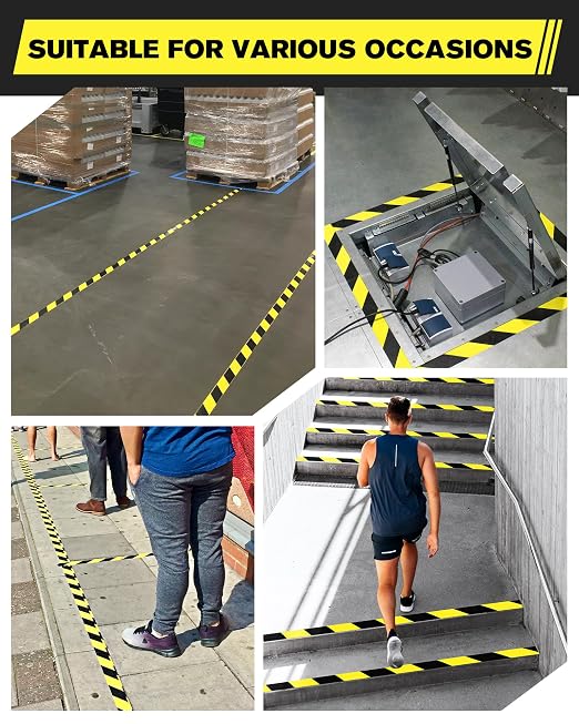Floor Marking Tape, 2 INx108FT Strong Adhesive Caution Tape, High Durability - Image 8