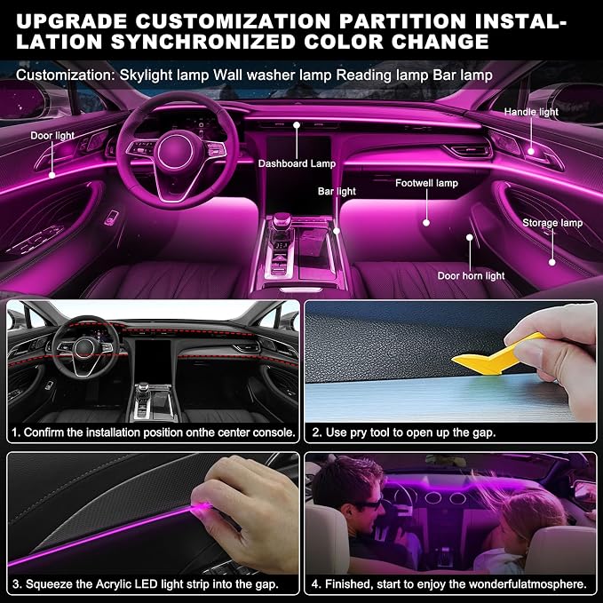Acrylic Interior Car LED Strip Light - Image 7