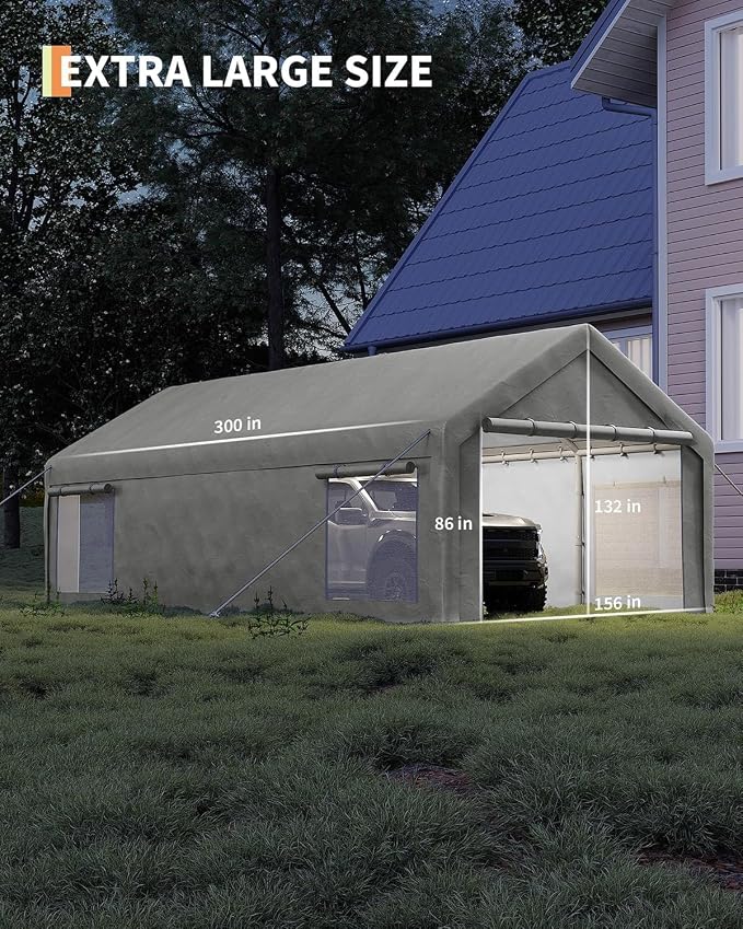 13 x 25FT Heavy Duty Carport - Image 6