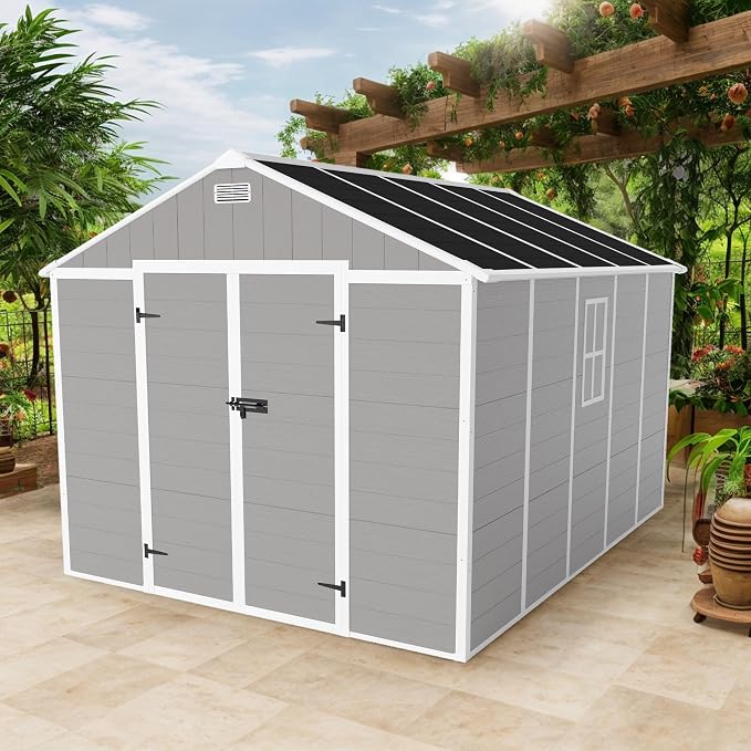 8x10 FT Outdoor Storage Resin Shed - Image 7