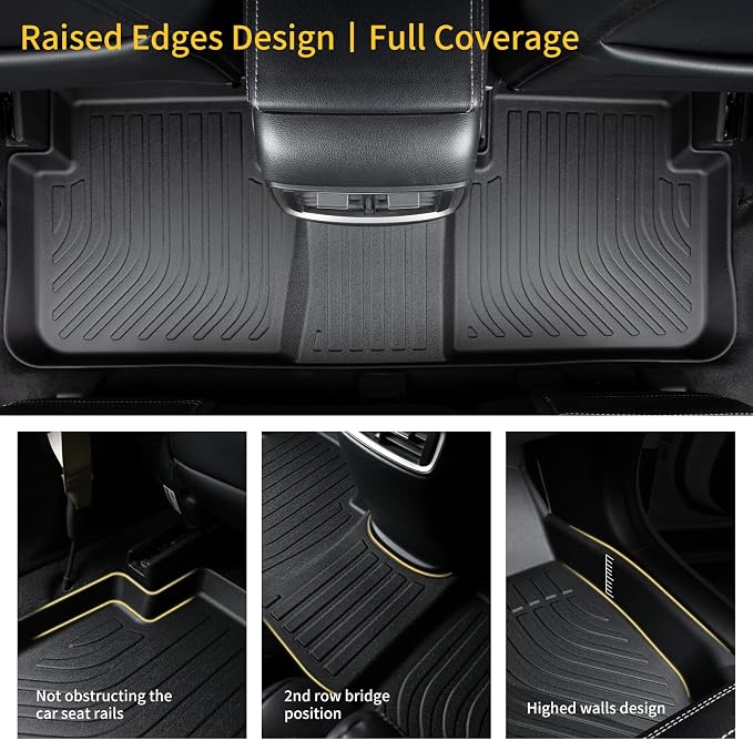 GINOWY- Floor Mats for Jeep Renegade 2015-2024 2025, TPE All Weather Car Floor - Image 4