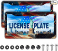 Automotive Exterior Accessories Multicolor License Plate Frames American Flag by Unknown