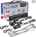 HandT USA Based Retractable Ratchet Straps 1in x 6ft by HANDT