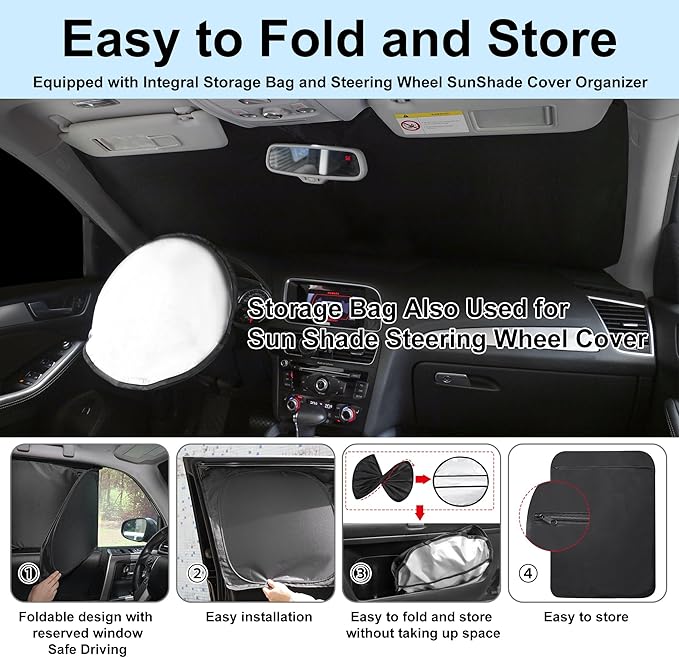 TINGLU Window Shades for Ford Focus 2014-2018 Hatchback Accessories Car Side - Image 5