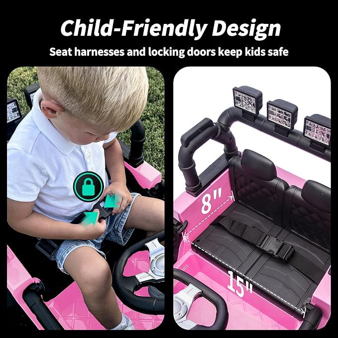 12V Kids Ride on Car Truck, Kids Electric Vehicles Car Ride on Toy - Image 4