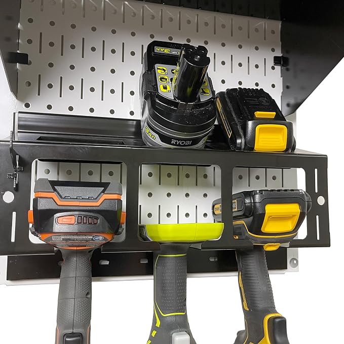 Wall Control Power Tool Storage Organizer Kit Cordless Drill Holder Charging - Image 4