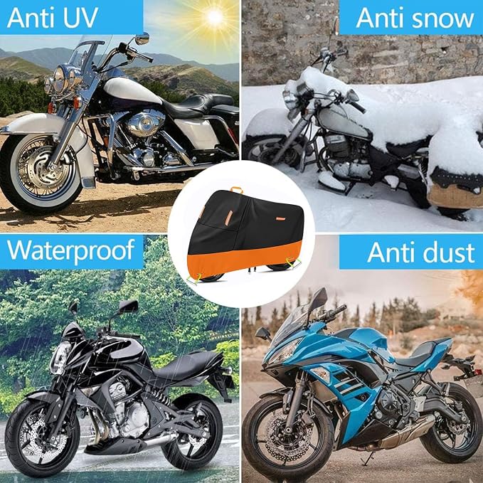 Heavy Duty Motorcycle Cover 300D Oxford Heavy Duty Oxford Dirt Bike Cover 450cc - Image 7