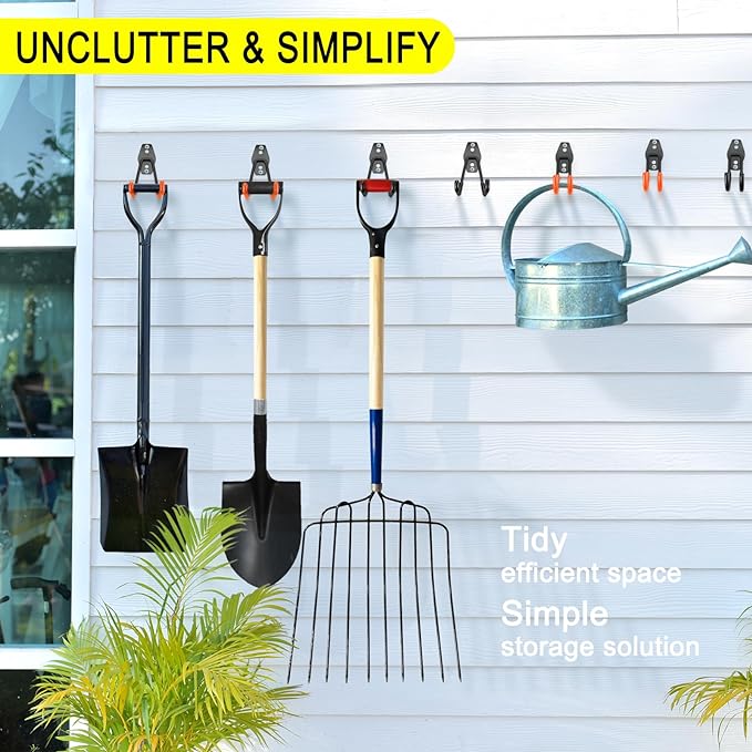 2 Pack Garage Hooks Heavy Duty Storage Organizer Wall Mount Power and Garden - Image 5
