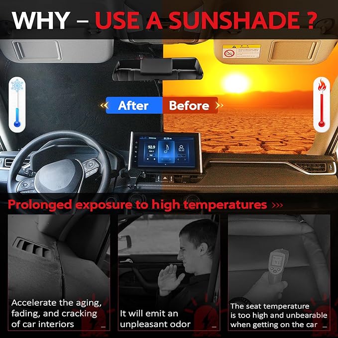 KAYZT Windshield Sun Shade for 2009-2013 Su-baru Forester Foldable Sunshade - Image 3